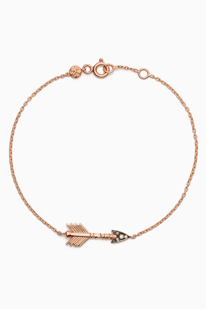 

Large Arrow Diamond Bracelet in 14kt Rose Gold