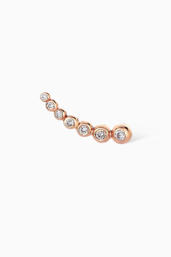 

Solitaire Arc Diamond Single Earring in 14kt Rose Gold