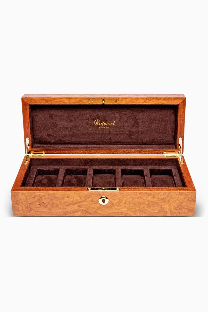 

Burr Heritage Watch Collector Box in Wood, Brown