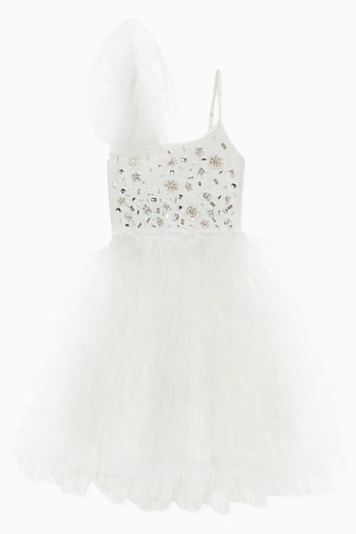 

Stardust Tutu Dress in Cotton and Nylon, White