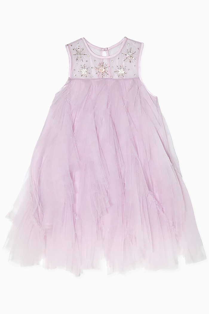 

New Romantic Tulle Dress in Nylon, Purple