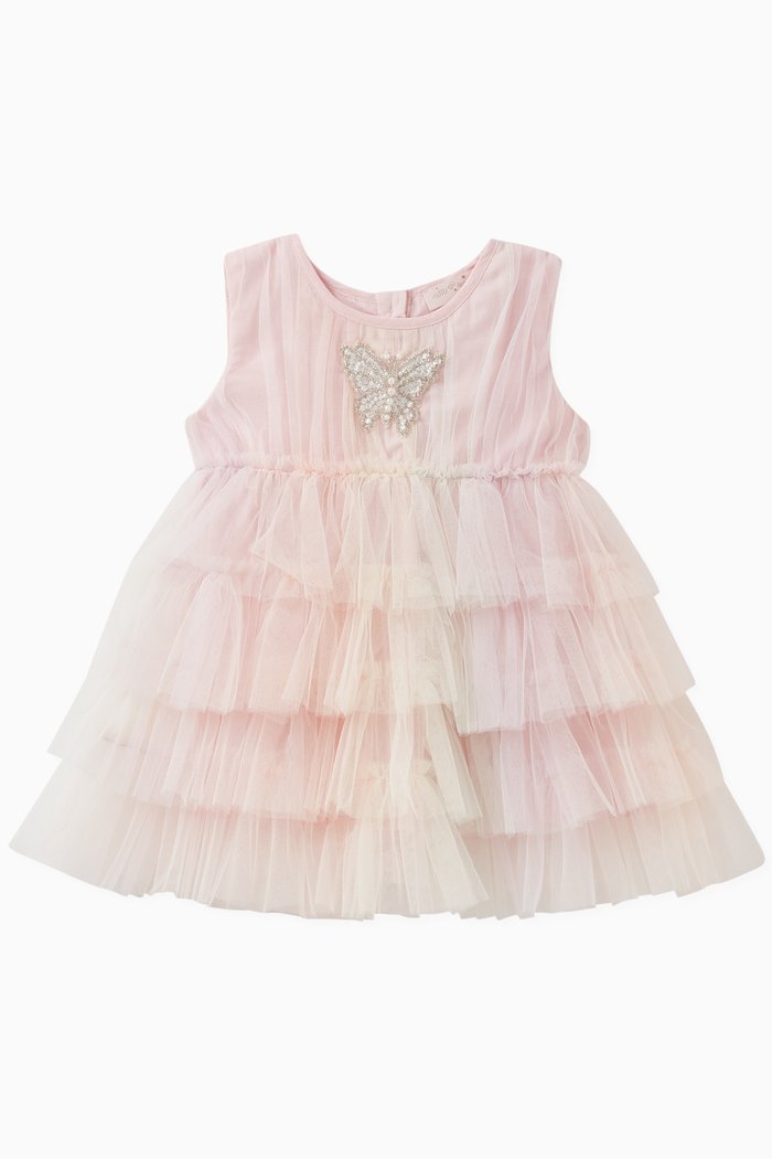 

Bebe Musical Butterfly Dress in Cotton and Tulle, Pink