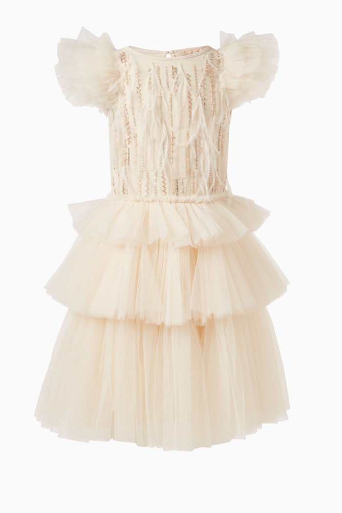 

Marigold Tutu Dress in Cotton & Nylon, Neutral