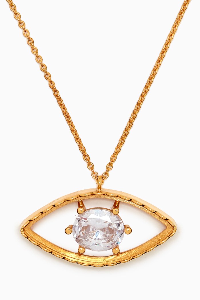 

Mini Occhio Pendant Necklace in 24kt Gold-plated Bronze