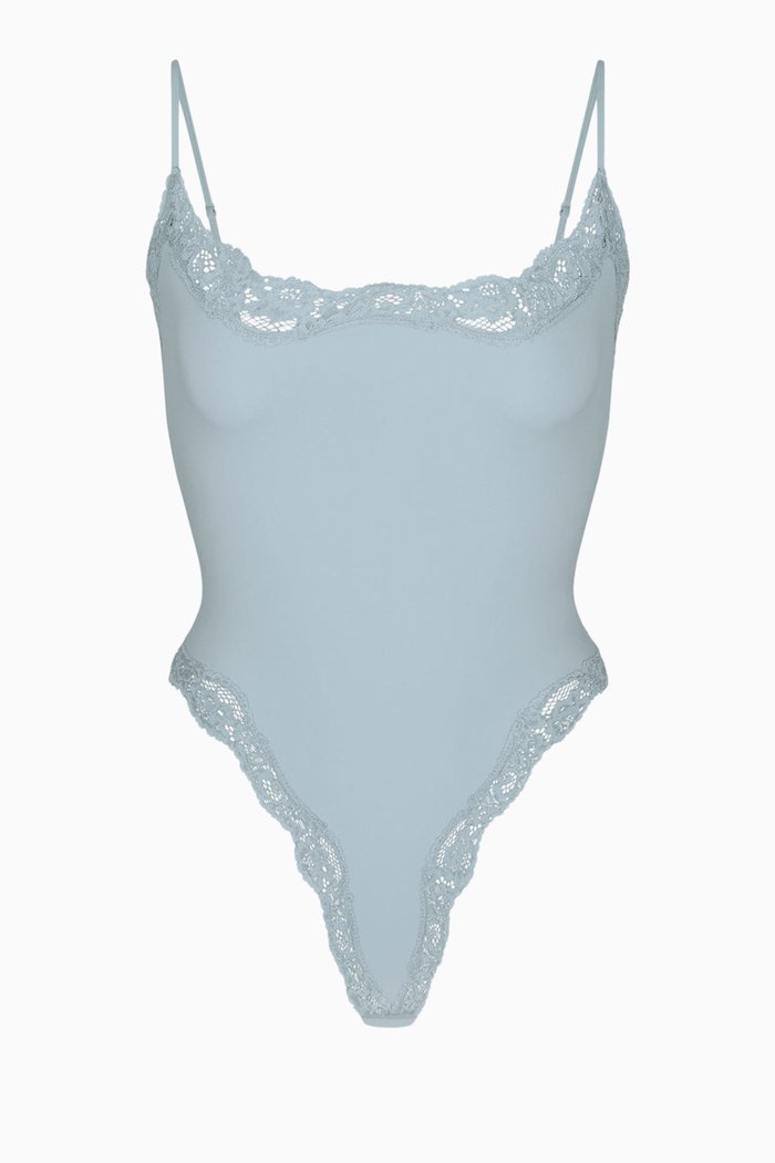 

Fits Everybody Lace Cami Bodysuit, Blue