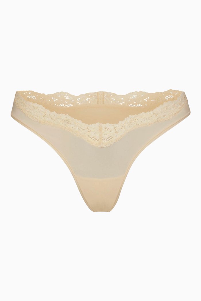 

Fits Everybody Lace Dipped Thong, Neutral