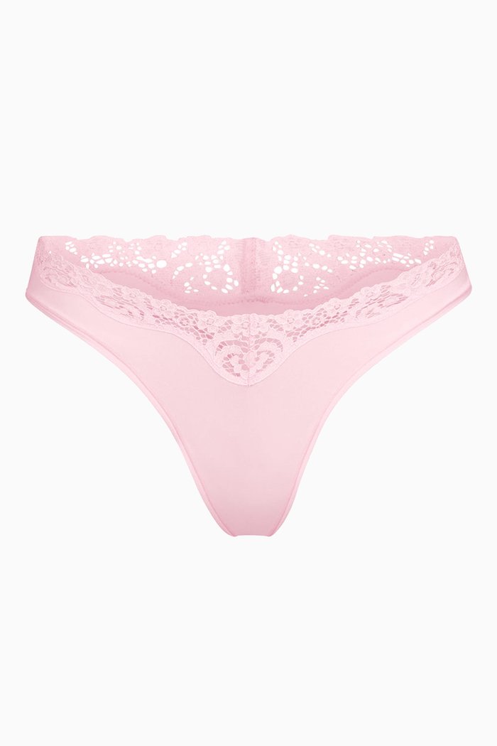 

Fits Everybody Lace Dipped Thong, Pink
