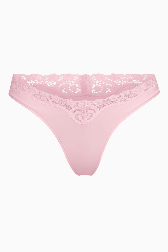 

Fits Everybody Lace Dipped Thong, Pink