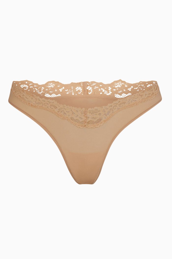 

Fits Everybody Lace Dipped Thong, Grey
