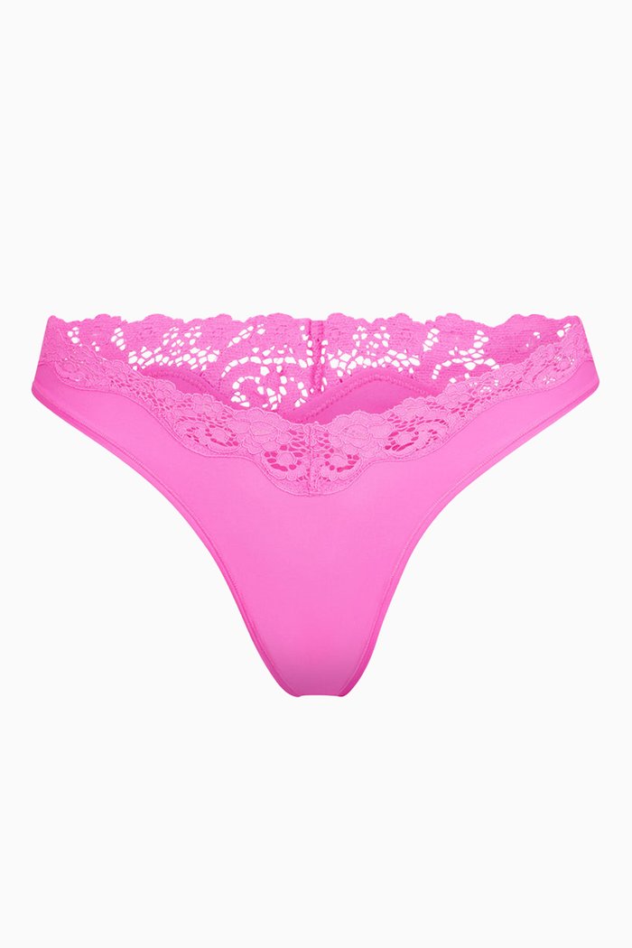 

Fits Everybody Lace Dipped Thong, Pink