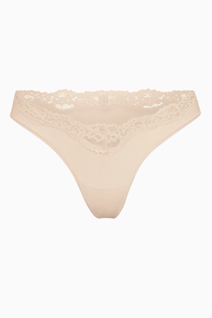 

Fits Everybody Lace Dipped Thong, Neutral
