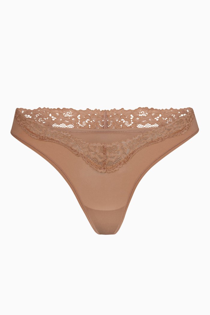 

Fits Everybody Lace Dipped Thong, Brown