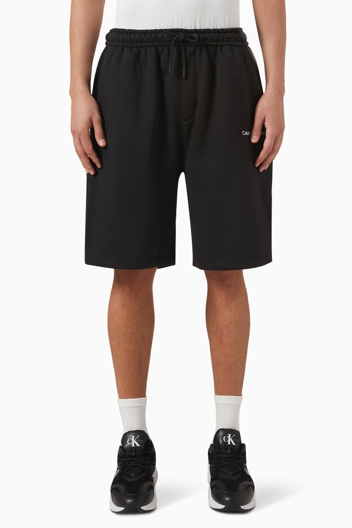 

Relaxed Shorts in Organic Fleece, Black
