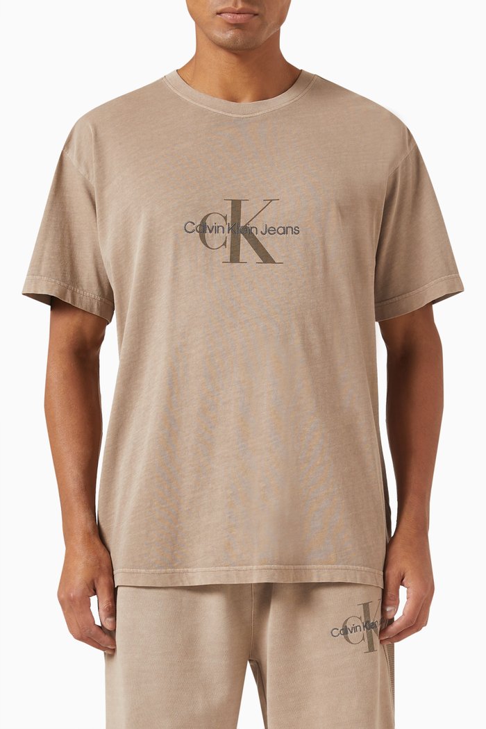 

Monogram T-shirt in Organic Cotton Blend, Neutral