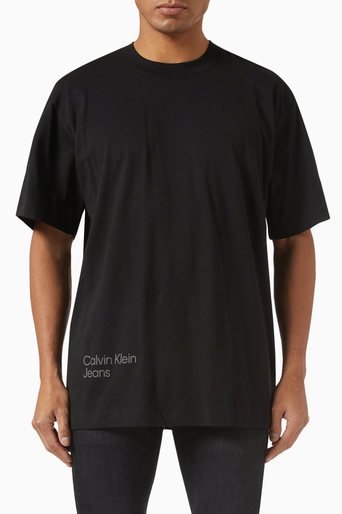 

Relaxed T-shirt in Organic Cotton Jersey, Black