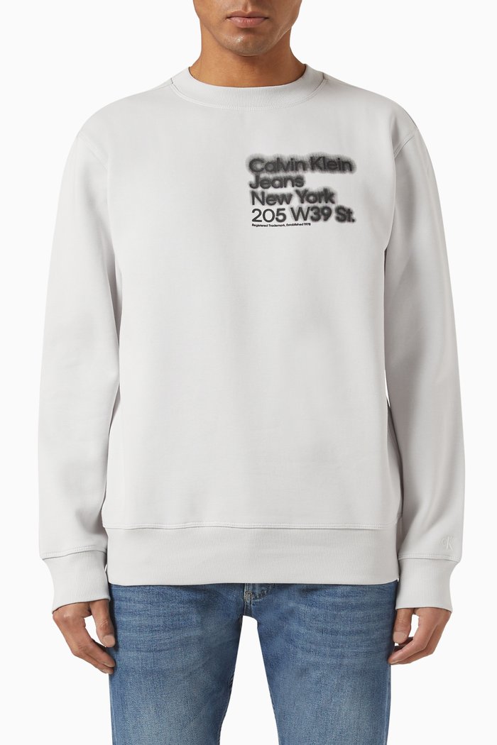 

Logo Sweatshirt in Organic Fleece, Grey