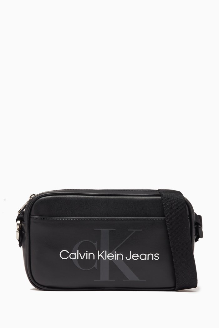 

Monogram Soft Camera Bag in Faux Leather, Black