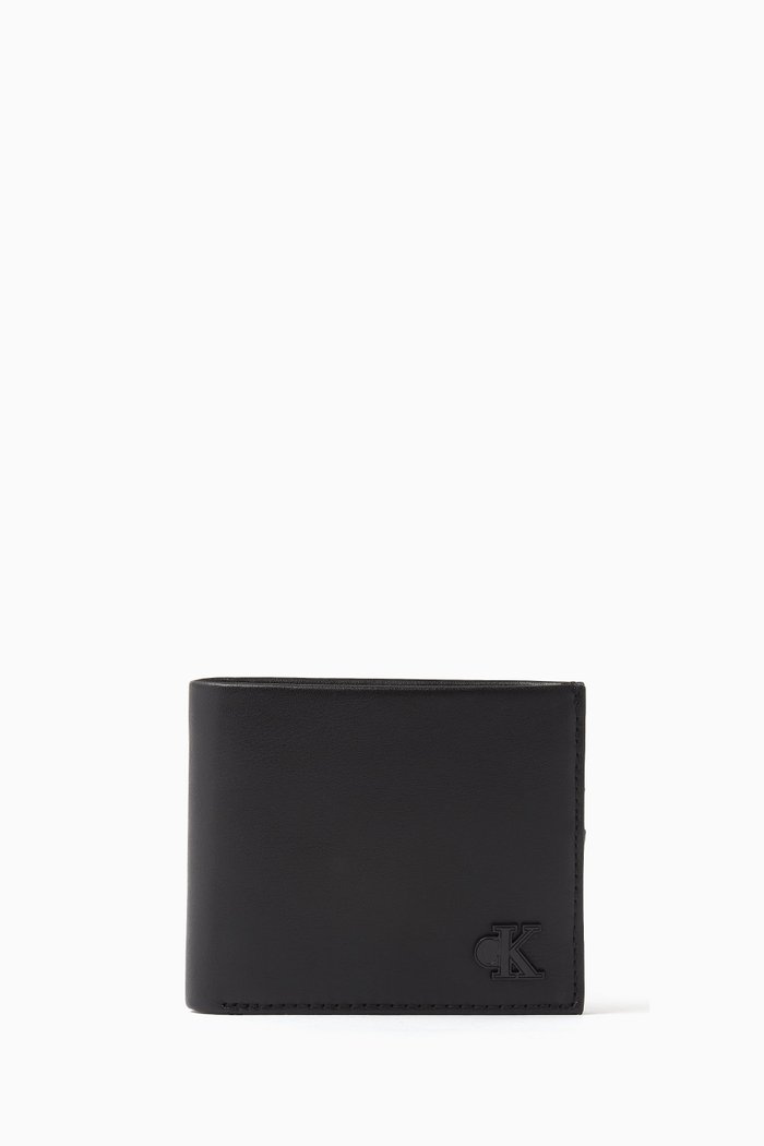 

Logo Hardware Bi-fold Wallet in Nappa Leather, Black
