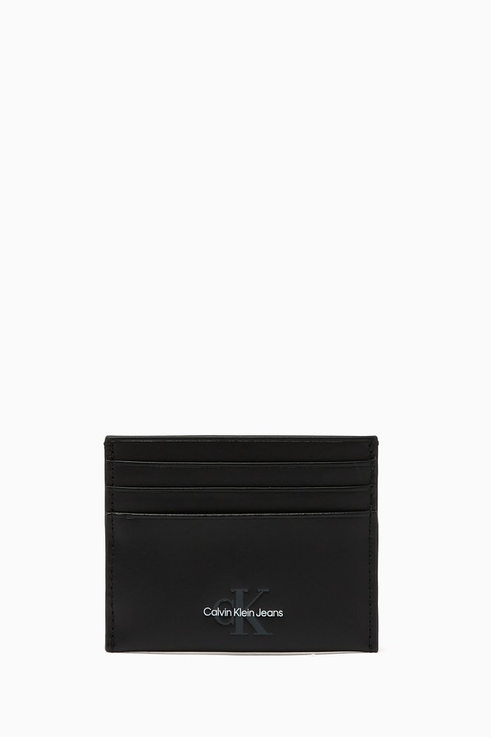 

Monogram Logo Cardcase in Leather, Black