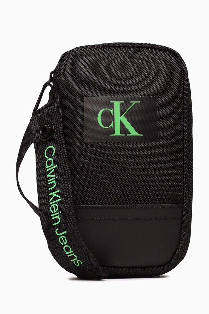 Park Culture Tech Organizer Crossbody Bag in Nylon, Black