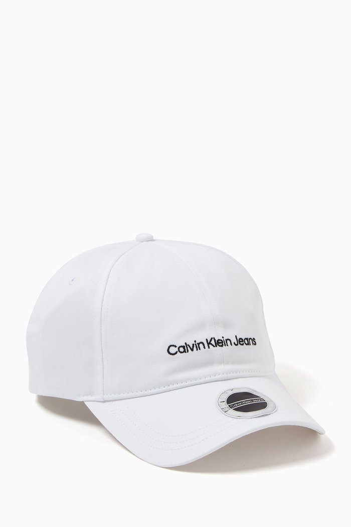 

Institutional Logo Cap in Gabardine, White