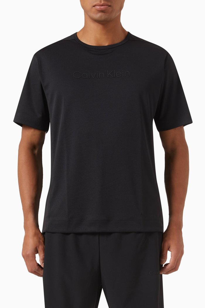 

Logo Gym T-Shirt in Nylon, Black