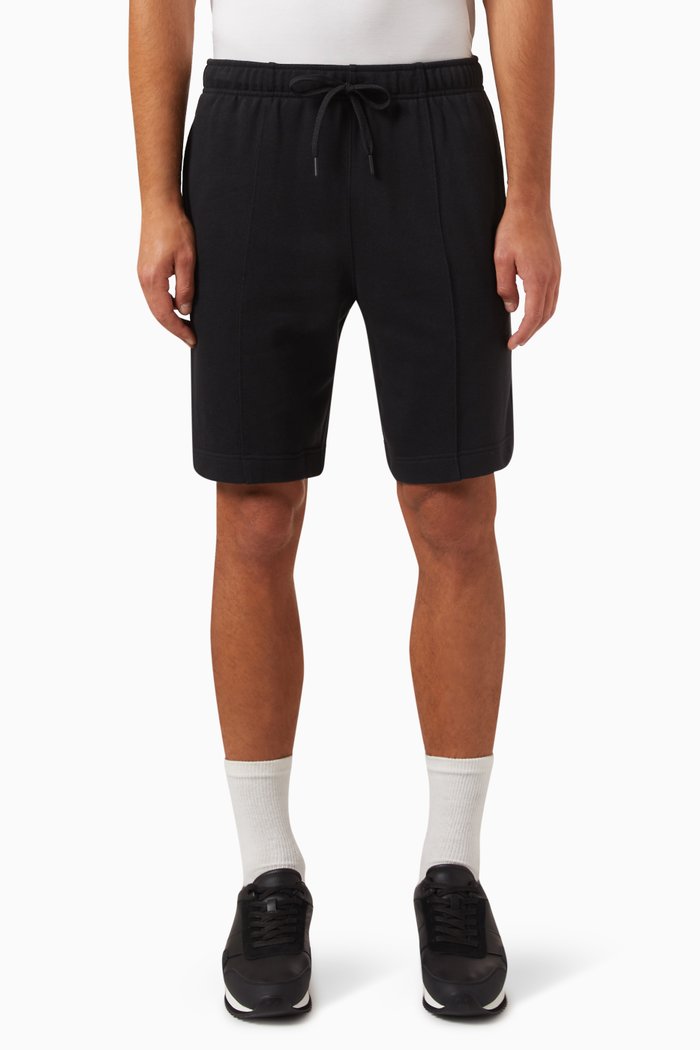 

Logo Gym Shorts in Cotton Terry, Black
