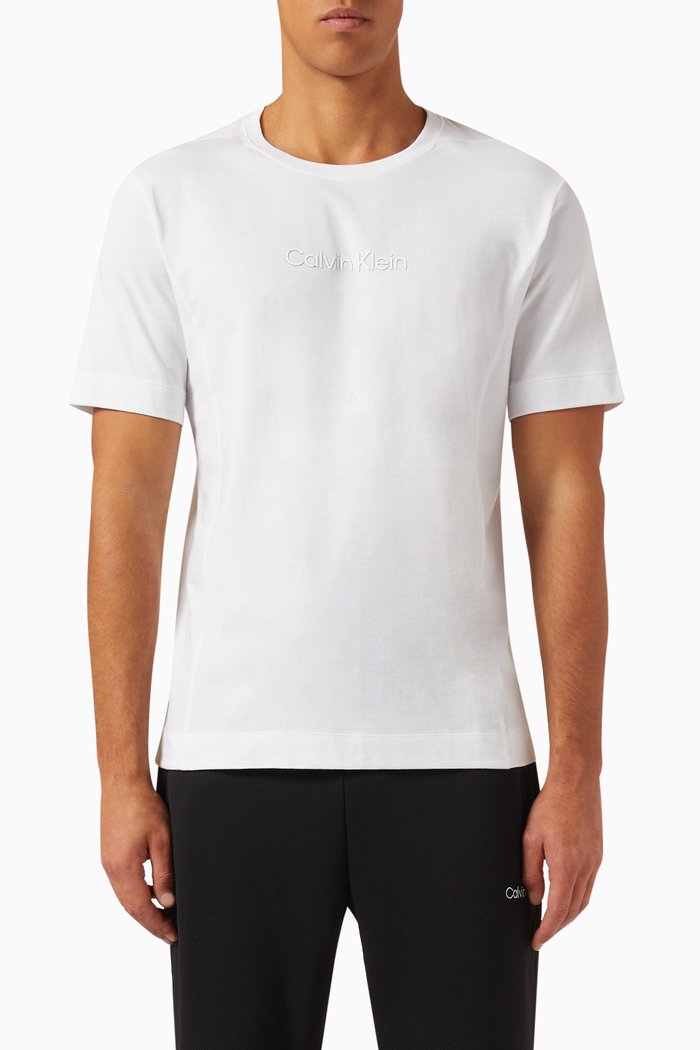 

Logo Gym T-shirt in Cotton Blend Jersey, White