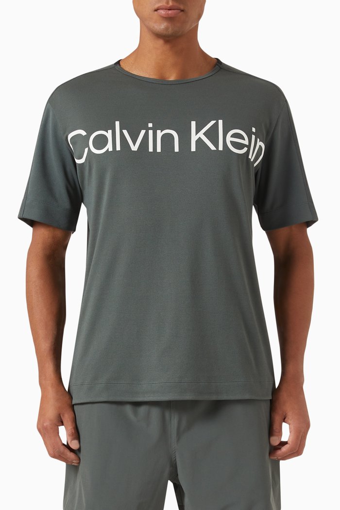 

Logo T-Shirt in Cotton Blend, Grey
