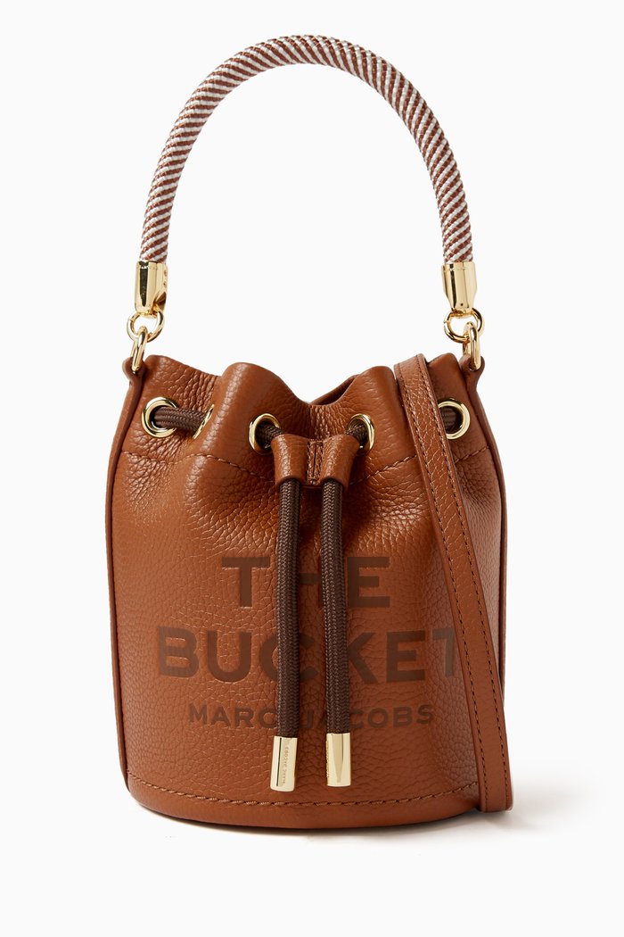 

The Mini Bucket Bag in Grain Leather, Brown