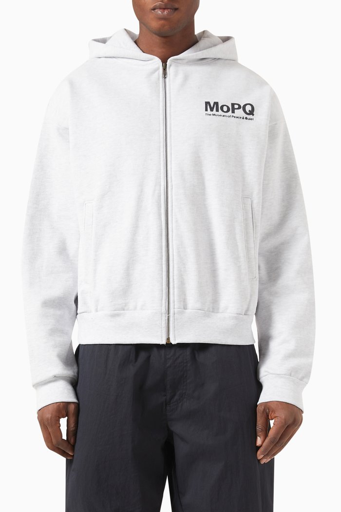 

Contemporary Museum Hoodie in Cotton Jersey, Grey