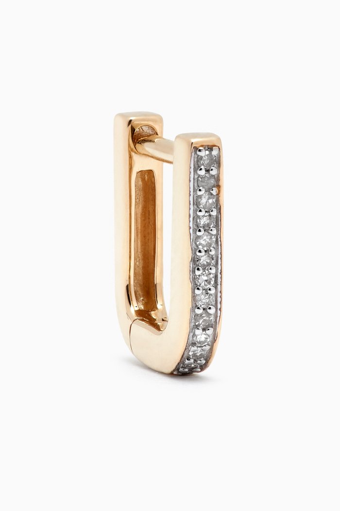 

Small Diamond Single Hoop Earring in 9kt Gold
