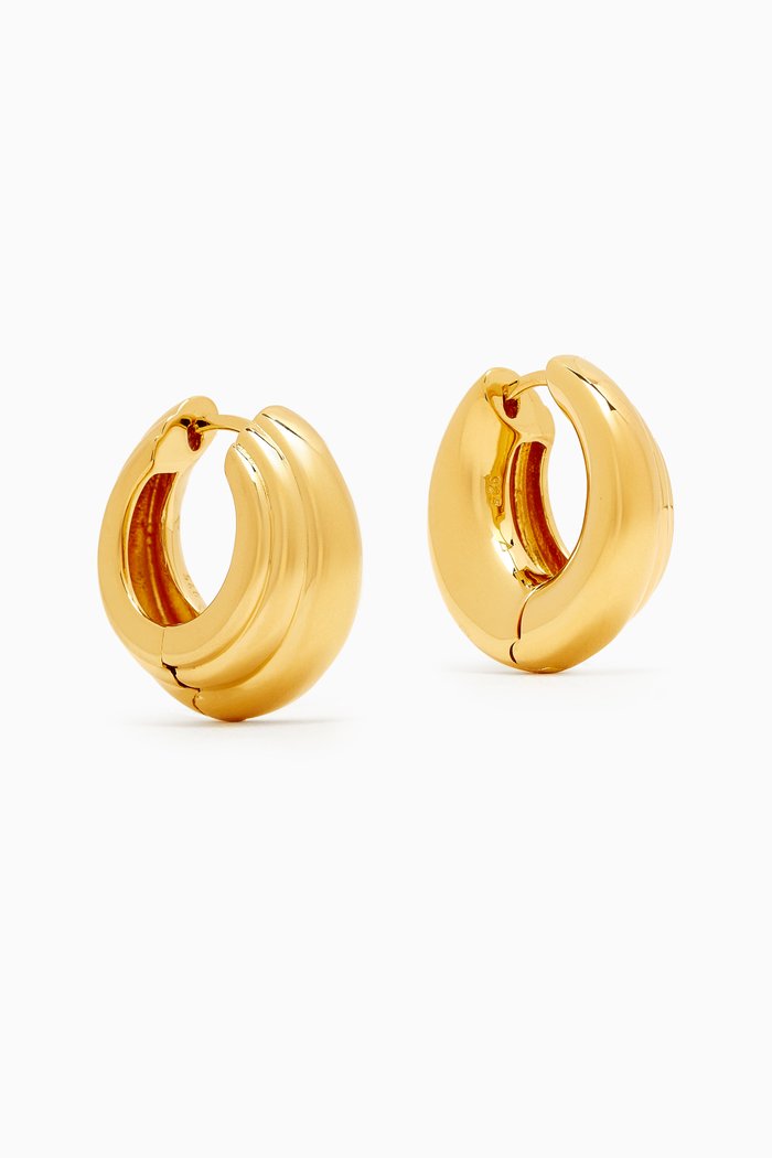 

Ellipse Hoop Earrings in Recycled Gold-plated Vermeil