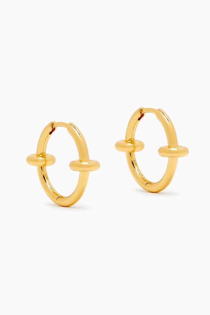 

Orbit Everyday Hoop Earrings in Recycled Gold-plated Vermeil