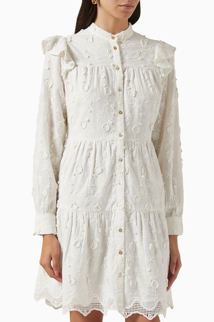 

Yasluppa Shirt Dress in Organic Cotton, White
