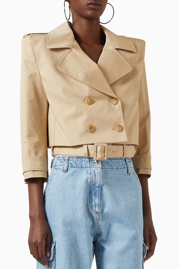 

Power Trench Cropped Jacket, Neutral