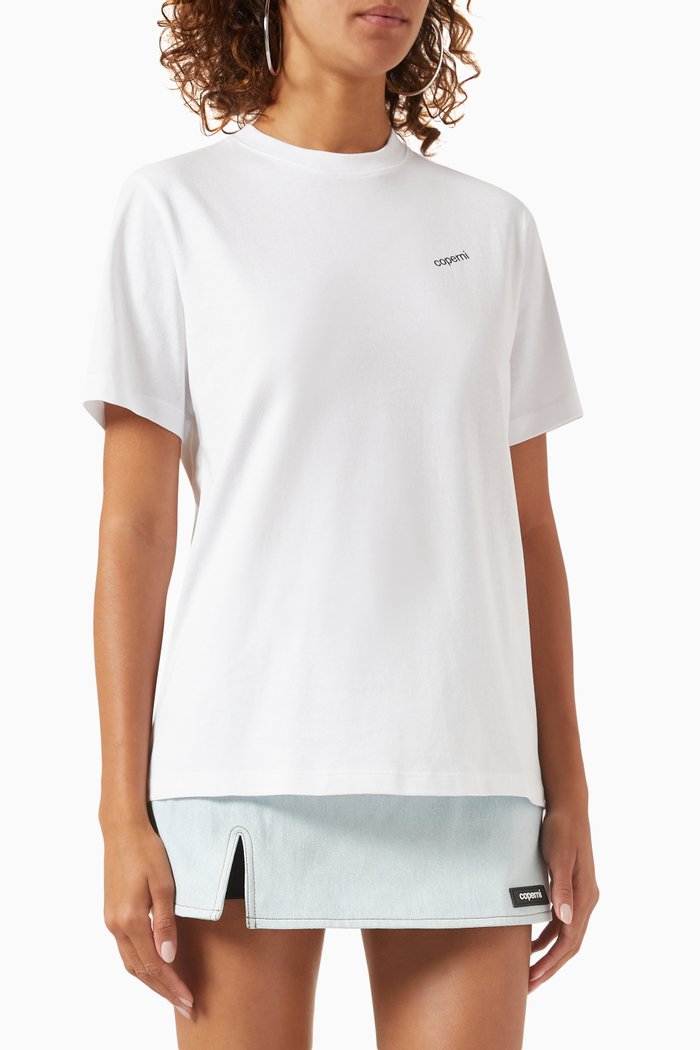 

Logo Boxy T-shirt in Cotton, White