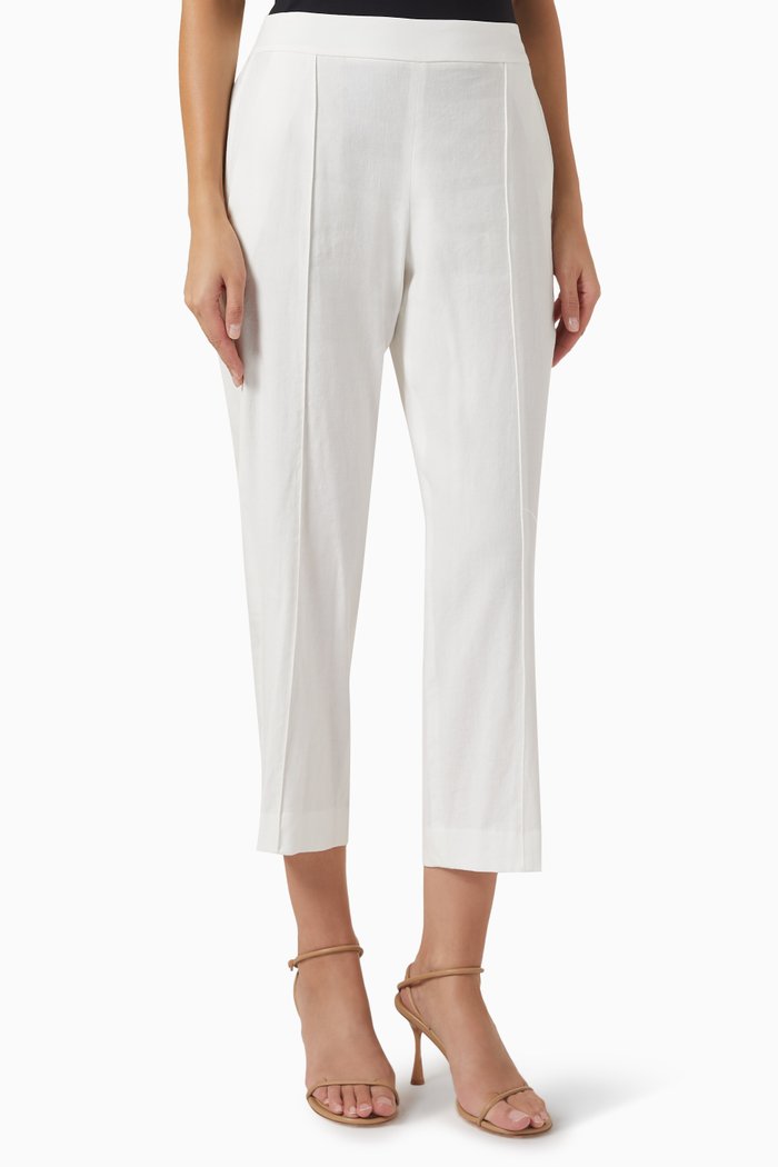 

Tapered Pants in Cotton, White