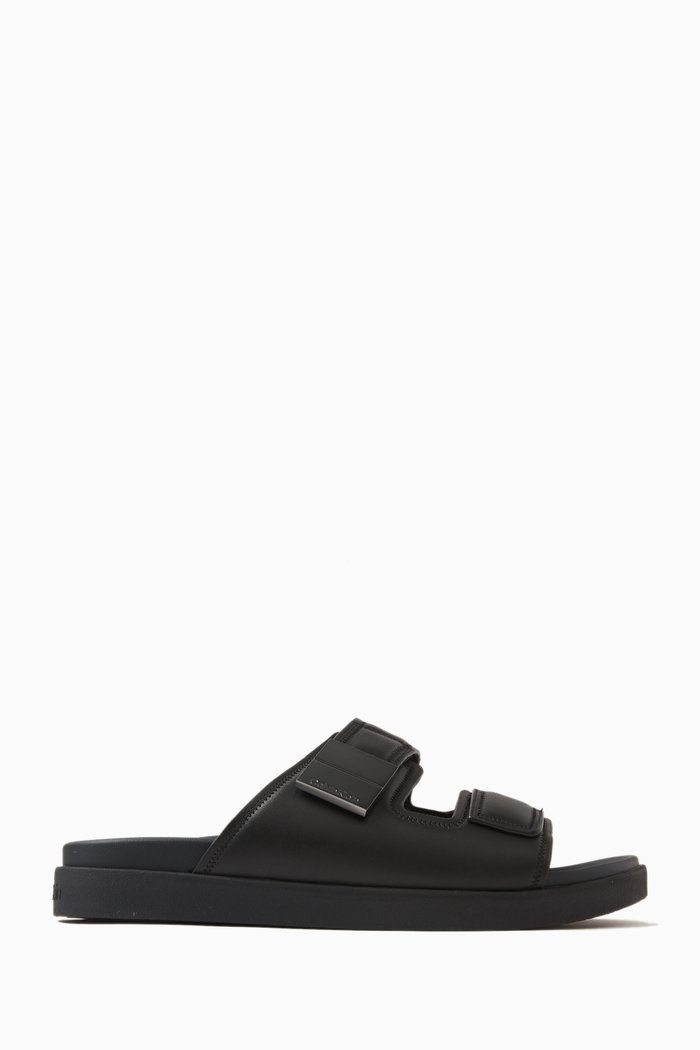 

Double Strap Sandals in Nappa, Black