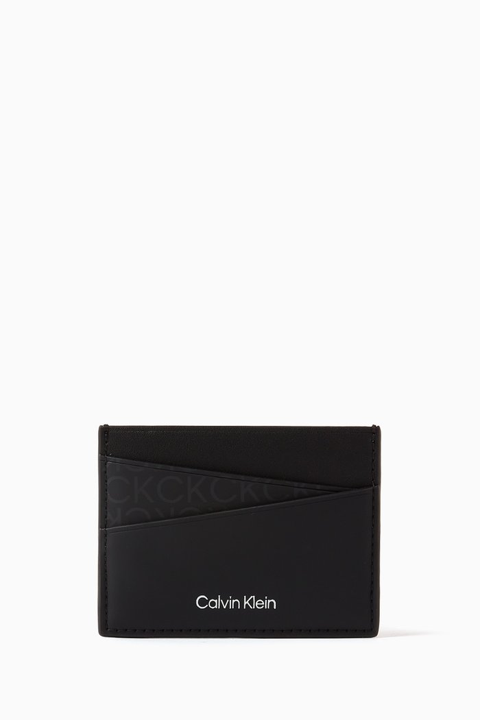 

Logo Cardholder in Faux Leather, Black