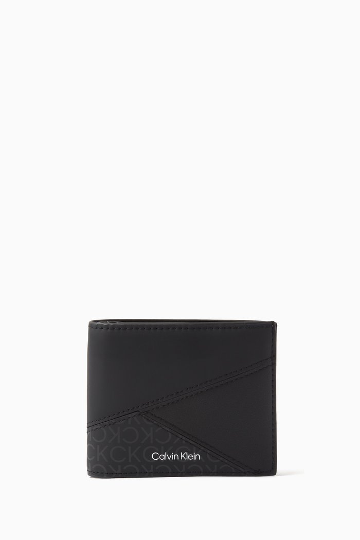 

Bi-fold RFID Cardholder in Recycled Faux Leather, Black
