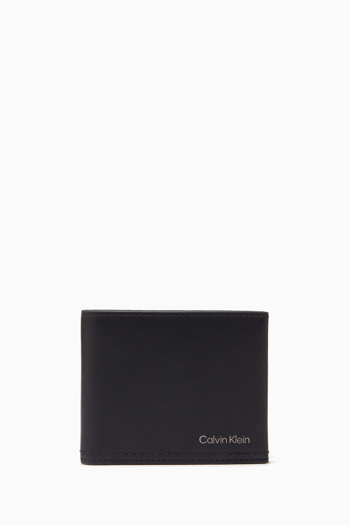 

Duo Bifold Wallet in Recycled Leather, Black