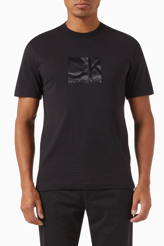 

Logo Patch T-shirt in Organic Cotton, Black