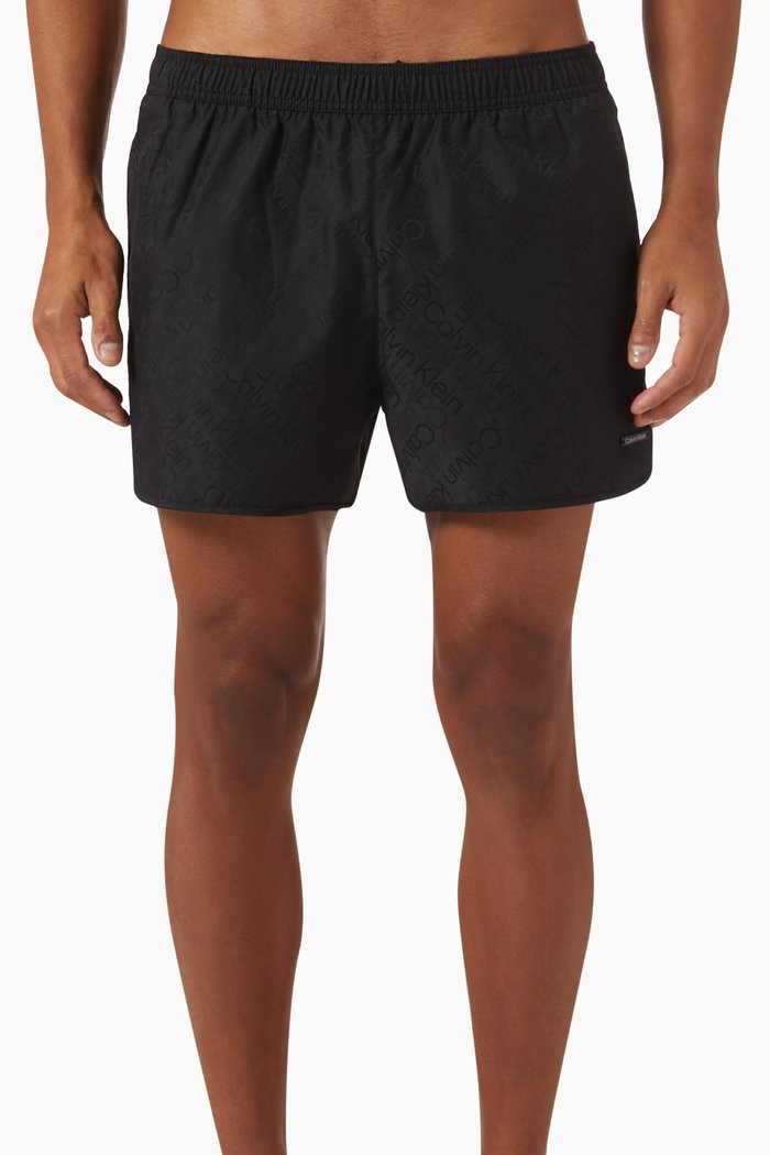 

Short Runner Swim Shorts in Nylon, Black