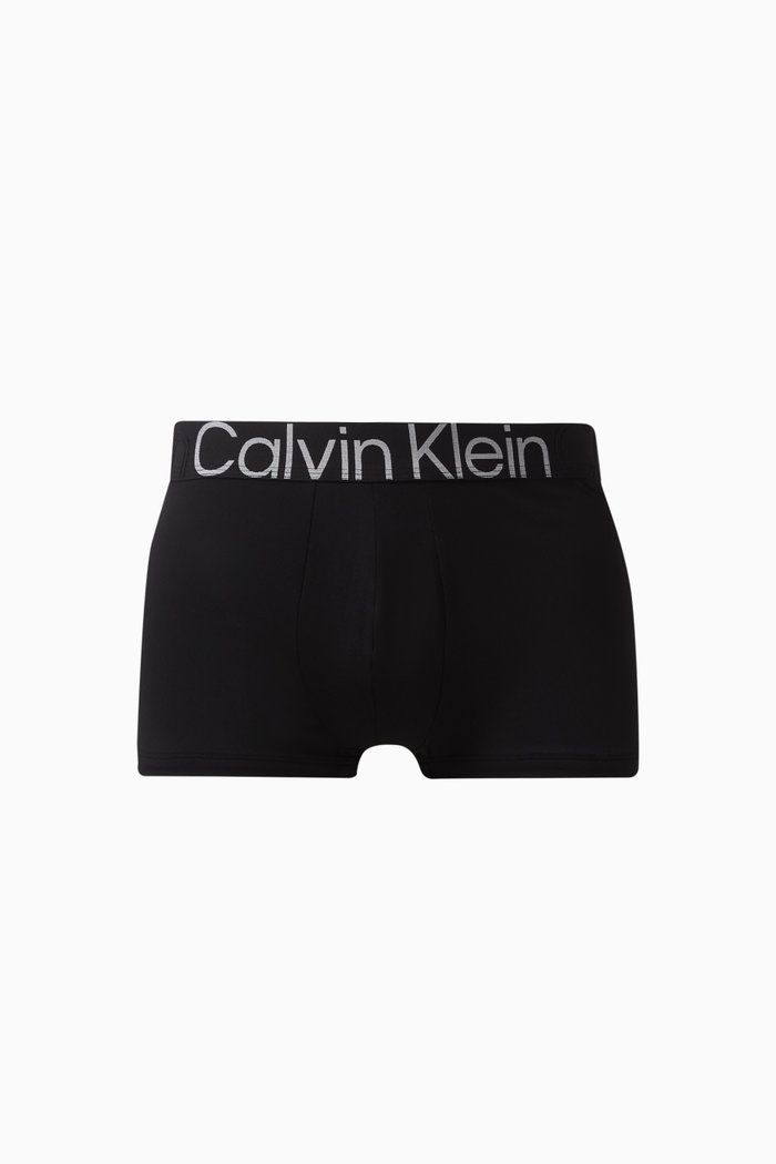 Low Rise Trunk in Nylon Jersey, Black