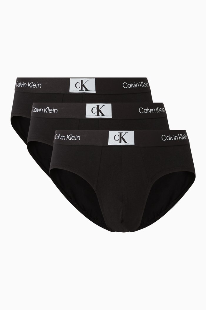 

Briefs in Cotton, Set of 3, Black