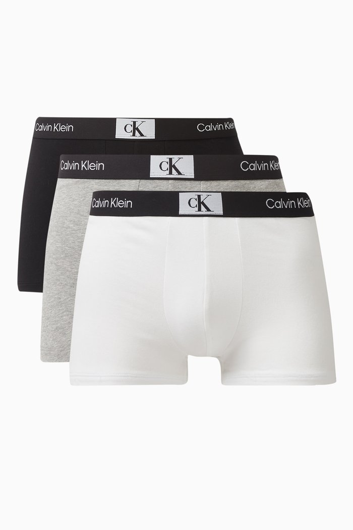 

Logo Trunks in Cotton Jersey, Set of 3, Multicolour