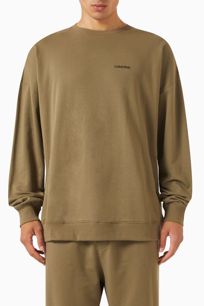 

Logo Lounge Sweatshirt in Cotton-blend Terry, Green