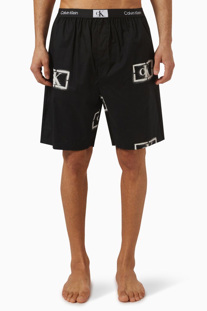 

Pyjama Shorts in Organic Cotton, Black