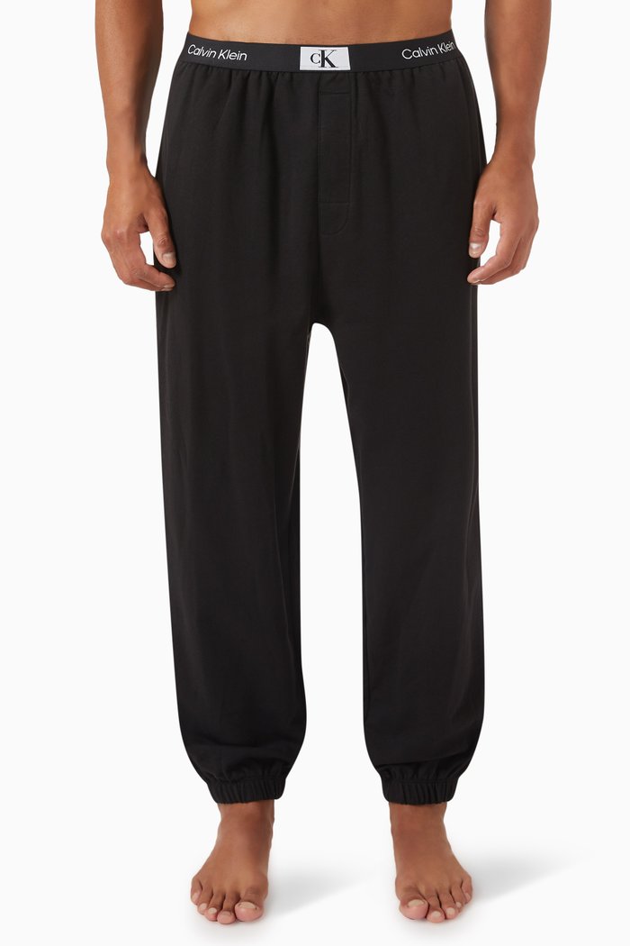 Lounge Joggers in Cotton Terry, Black